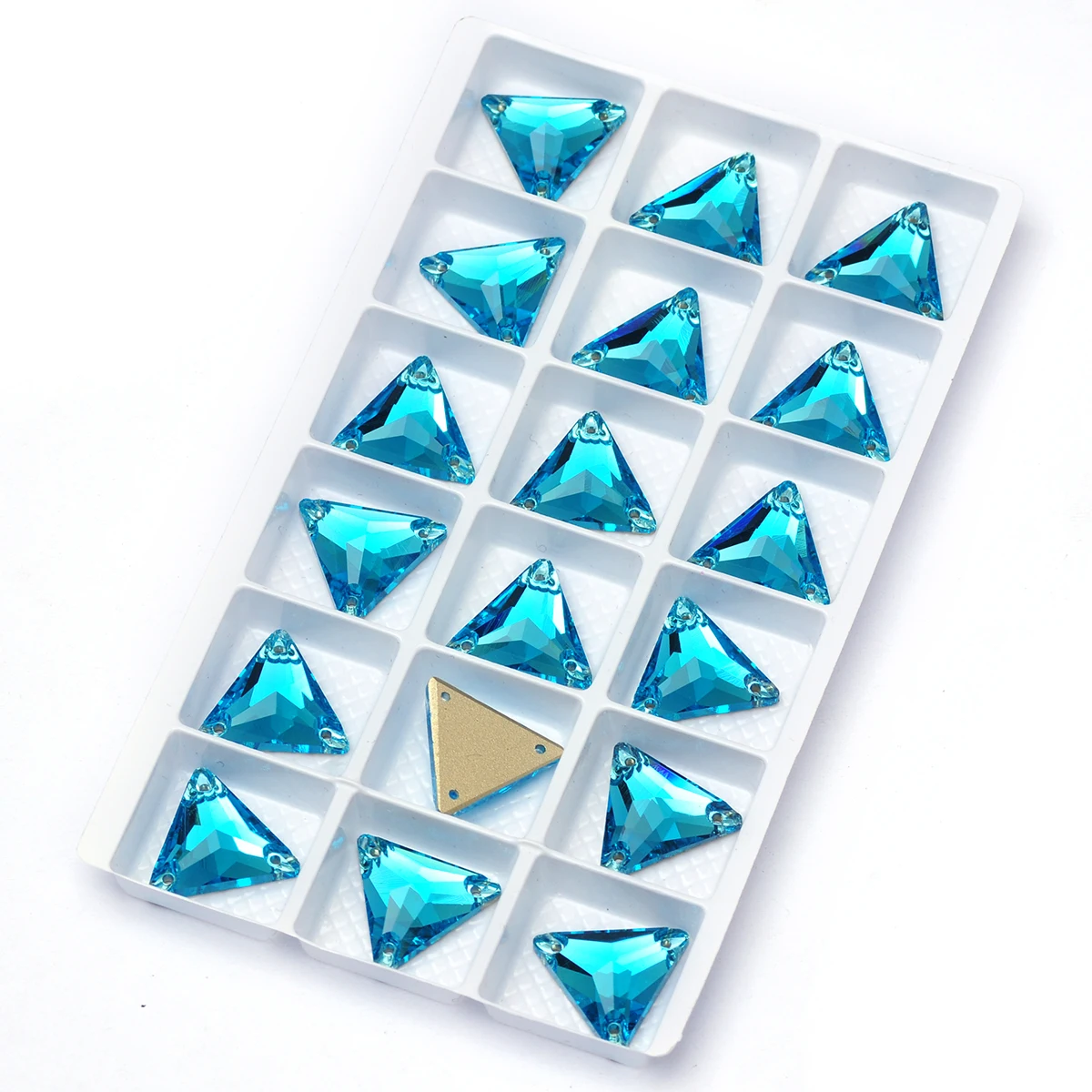 PUBRILEX K9 Dreieckige Genähte Strasssteine Glas DIY Zubehör Dekoration Applikationen Kristalle für Kleidungsstücke Taschen Kleider – Detail 7