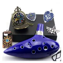 La leyenda de Zelda lágrimas del reino Aiersi 12 agujeros Ocarina cerámica Alto C leyenda de Ocarina flauta instrumento de música