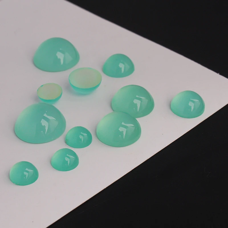 10pcs Grape Green Imitation Agate Crystal Ring Face Resin Cat Eye Round Patch Diy Accessories Antique Inlay handmade material