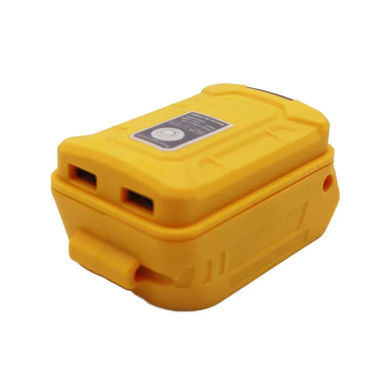 Portable LED Work Light with Dual-USB Charging for DeWalt 18V Lithium Battery Spotlight Torch Power Bank Adapter