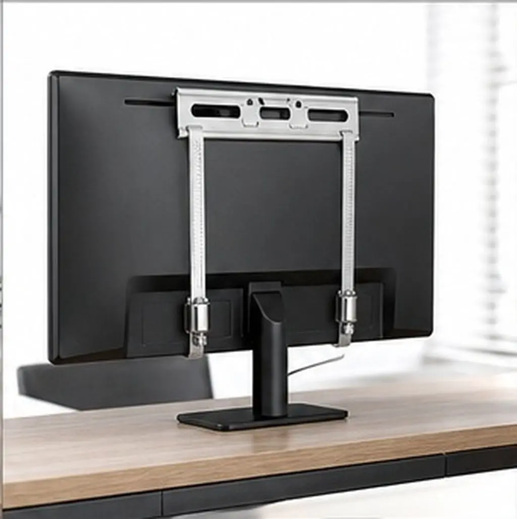 2Pcs Monitor Clamp Support Bracket Heavy Duty Steel Mounting Plate for Desktop Monitor Mounting Clamp Display Bracket