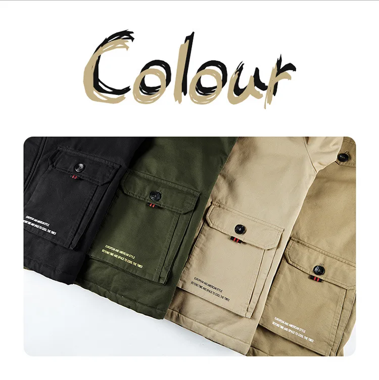 Winter Cotton-padded Men's Tooling Jacket Medium And Long Men's Large-size Coat Warm And Thicker