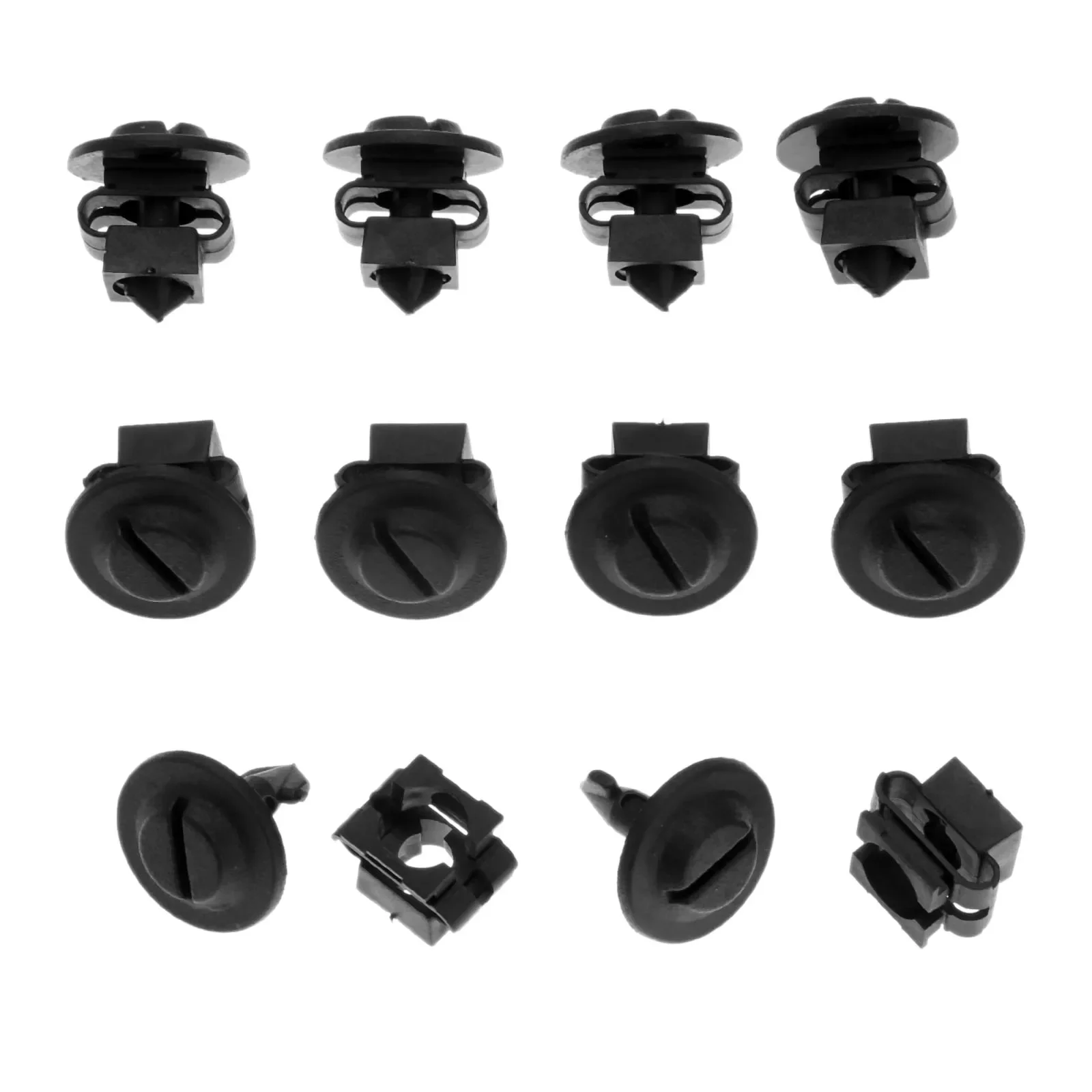 10sets Black Plastic Clips Fastener Under Engine Cover Undertray Fitting Clip Set for Audi A4 A6 Automobile Accessories Tool