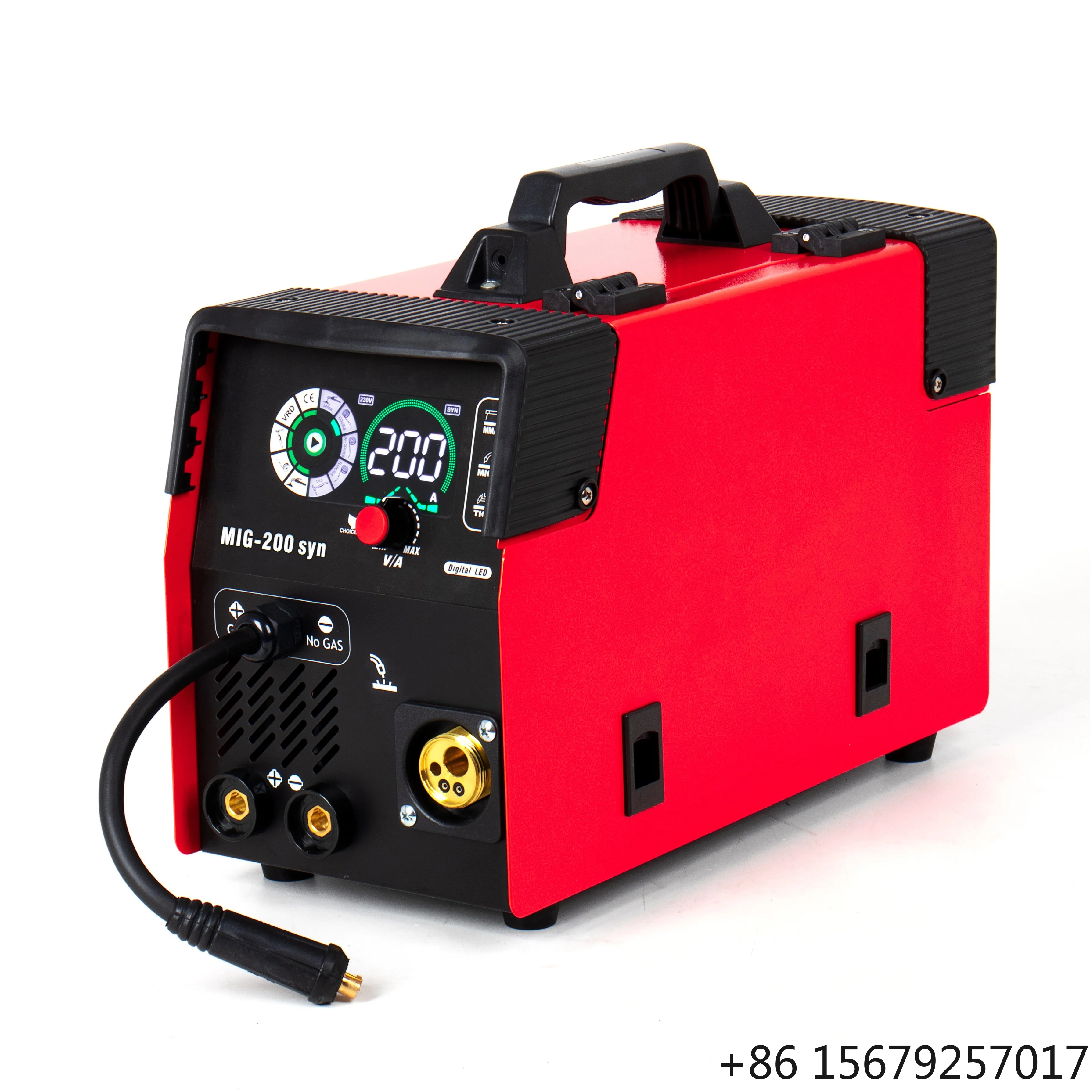 MIG-200110-220V Portable MIG/MMA/LIFT TIG 3 in 1Inverter Welder Gasless MIG Welding Machine