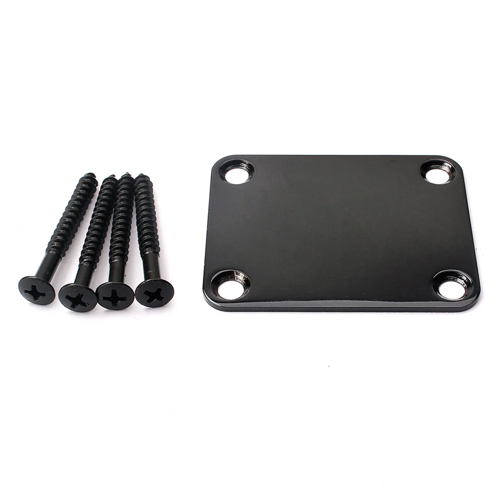

Guitar Neck Plate Black Metal Connecting Board For Electric Bass Replacement Durable Joint Plate Instrument Part