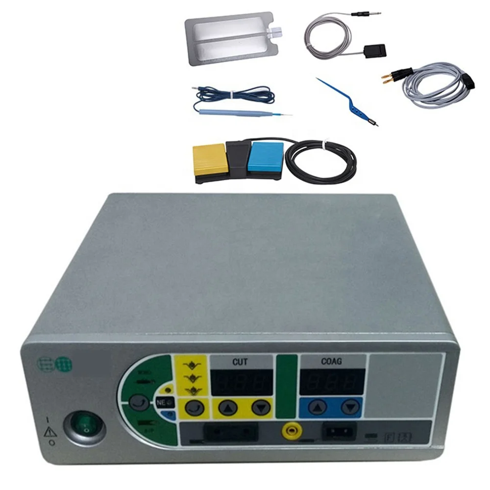 Surgical Instruments Electrobisturi 100W Veterinary Portable Surgical Cutting Diathermy Bipolar Cautery ESU Machine