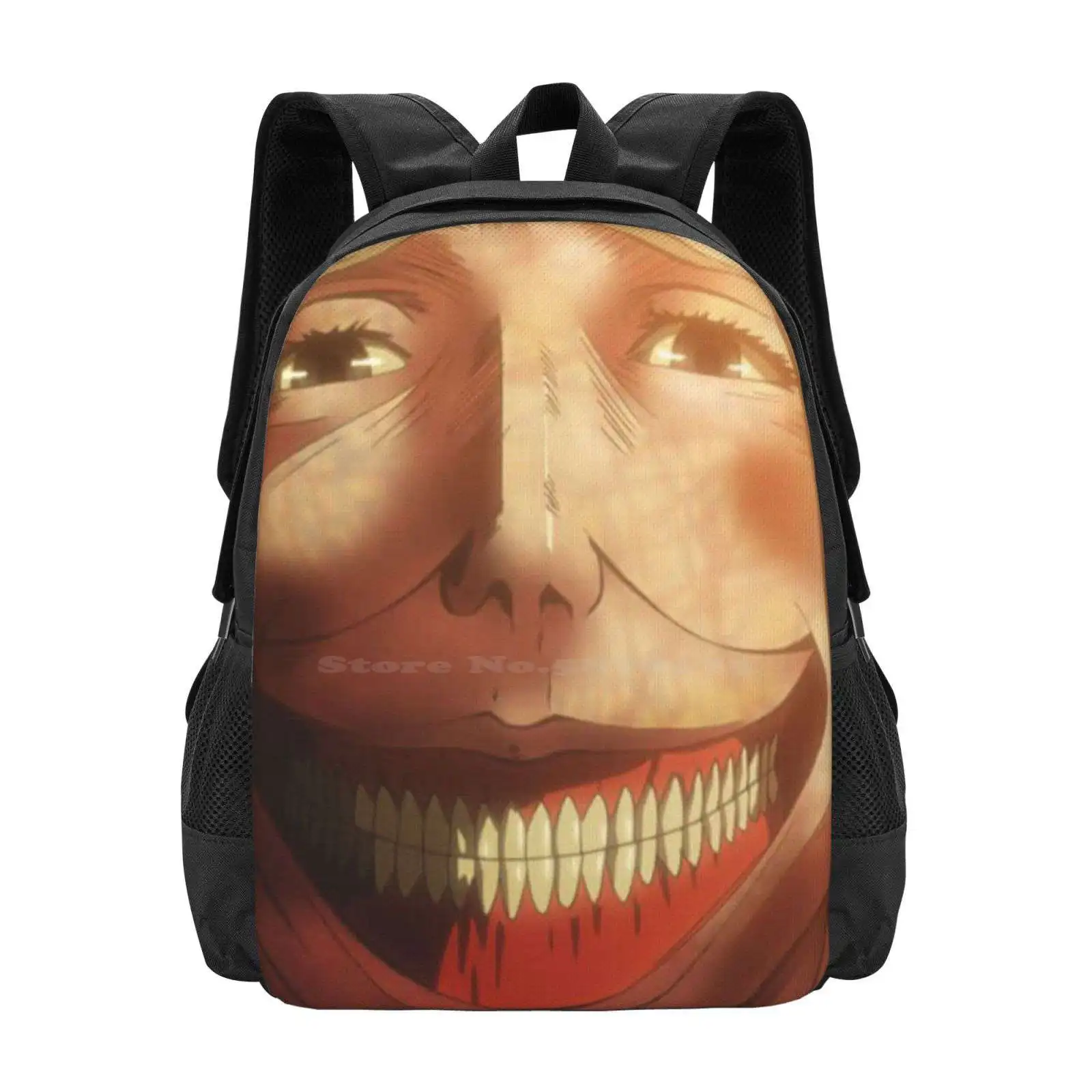 Copie De Smiling Titan Hot Sale Schoolbag Backpack Fashion Bags Smiling Titan Snk Eren Dina Fritz Big Mouth Big Smile Aot