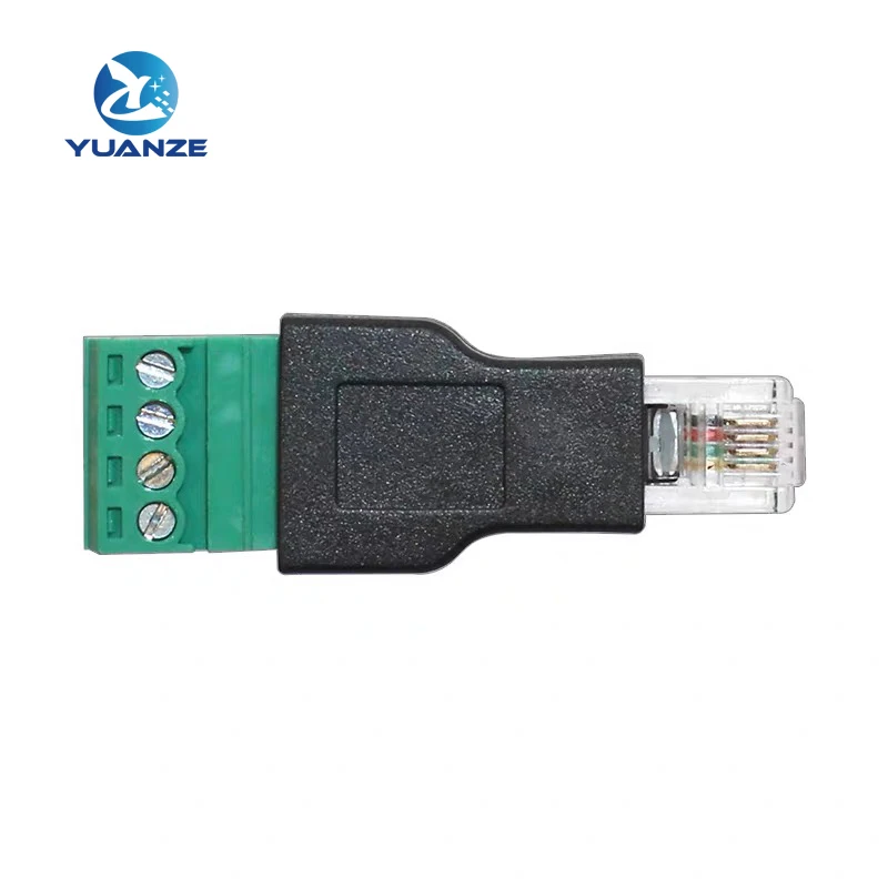 1pcs RJ11 to Screw Terminal Adaptor RJ11 Male to 4 Pin connector RJ11 splitter for CCTV DVR CCTV accessory