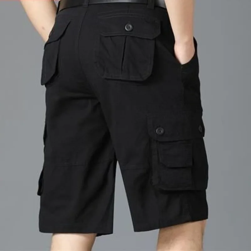 Pantaloni estivi a cinque divisioni di moda pantaloncini grandi Y2k vestiti da uomo larghi dritti sportivi da spiaggia tasche Multiple pantaloni Casual