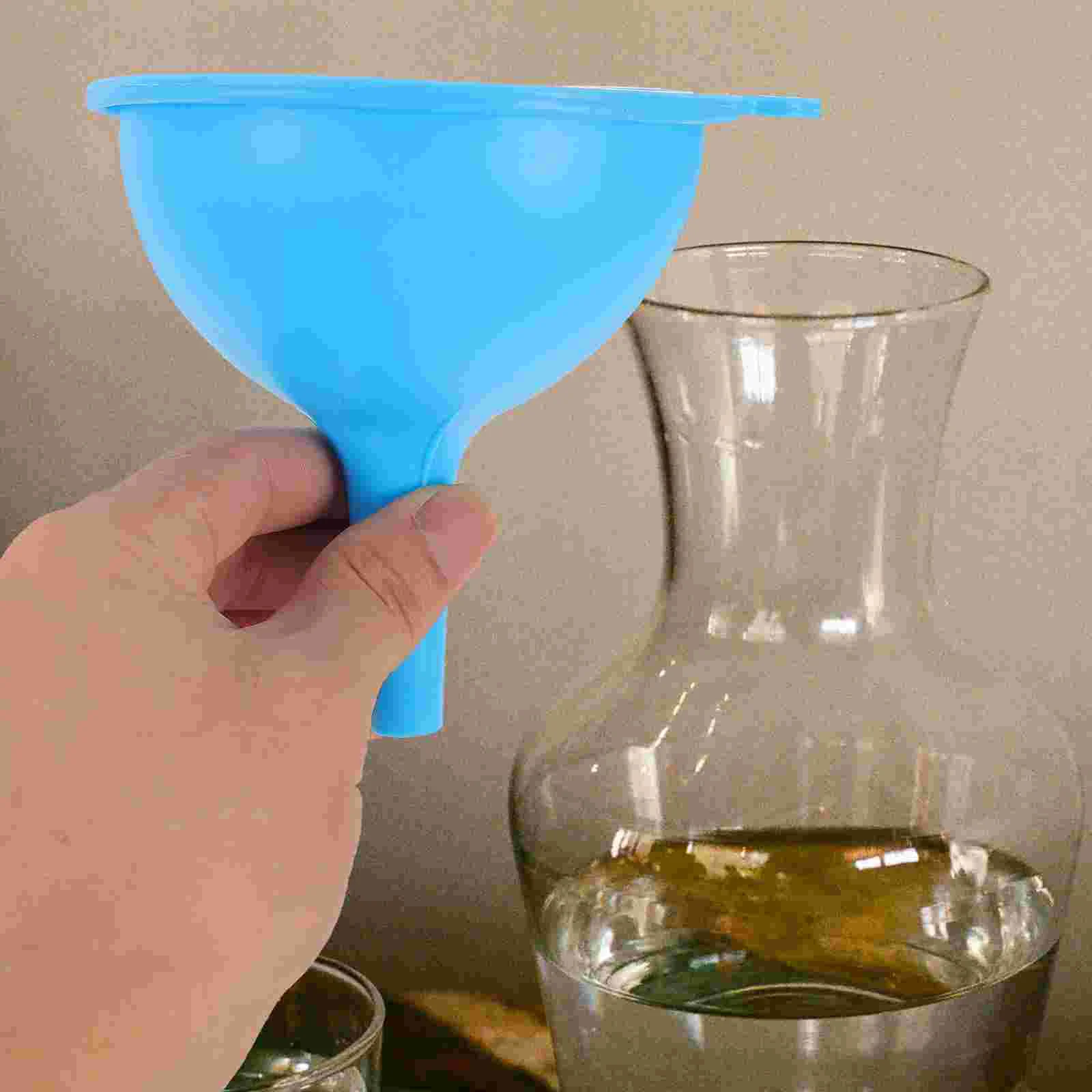 3 Pcs Silicone Funnel Set Multifunctional Bottle Filling Tool for Kitchen Easy Storage Portable Soy Sauce Vinegar
