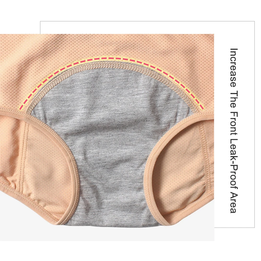 1/3/5/7 Buah Celana Dalam Menstruasi Wanita Produk Menstruasi Wanita Celana Fisiologis Ukuran Besar Pinggang Tengah Pakaian Dalam Sutra Es
