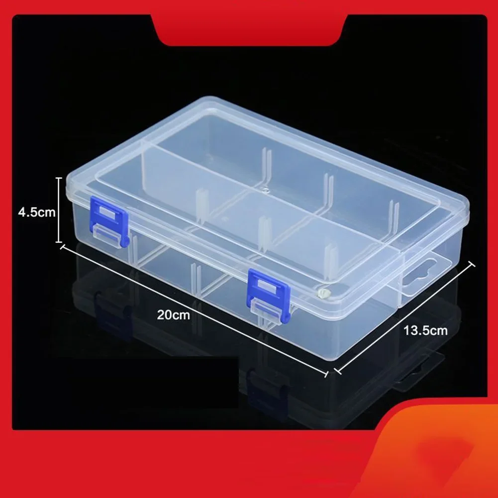 20*13.5*4.5cm 8 Grids Compartment Plastic Storage Box Screw Component Transparent Box Case Organizer Multifunctional Tool Box