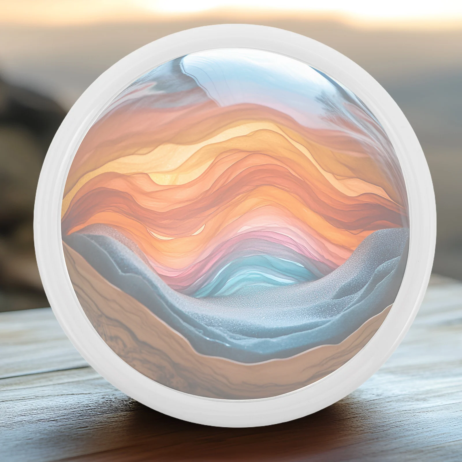 

7 Inch Sand Art Frame Glass Plastic Materials Versatile Placement DIY Bonding Relaxing Solo Activity