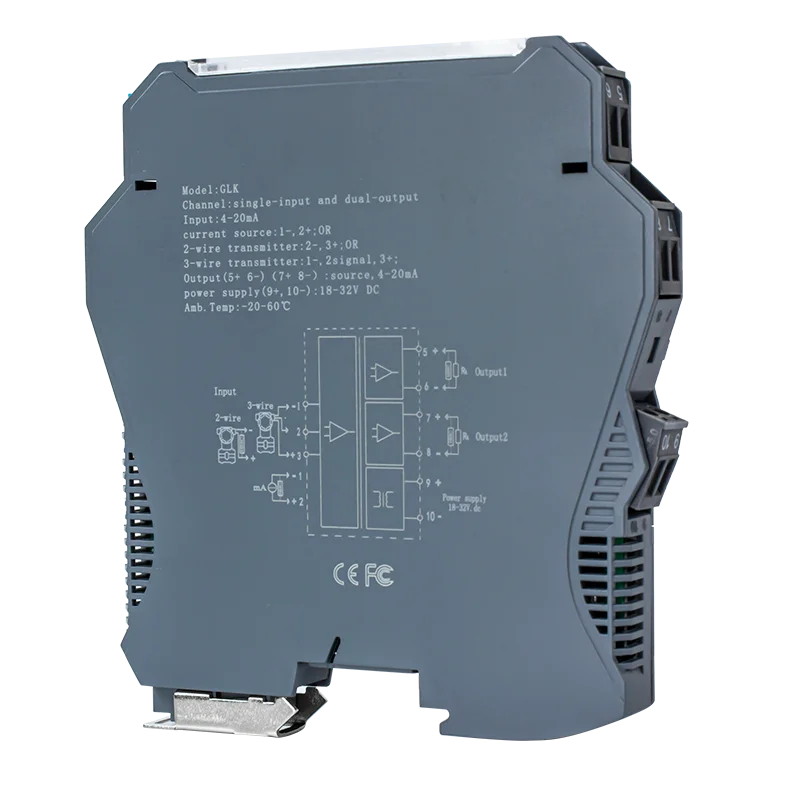 4 20mA Signal Isolator 1 In 1 Out 0-10V Analog Signal Converter Isolator 0-10V to 4-20mA DC24V Signal Isolator