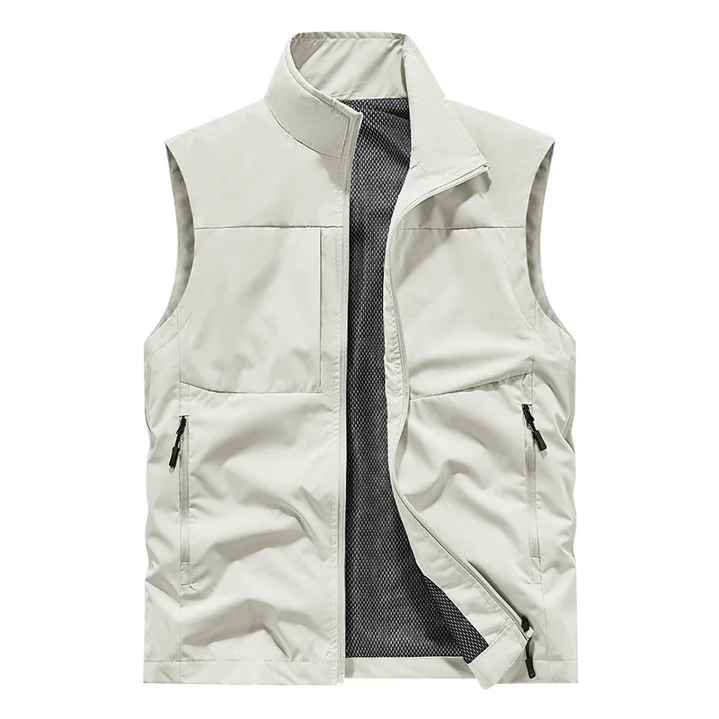 

Men's Casual Thin Vest Multi-ket Outdoor Sports Svel Breathable Vest Large Size Lightweight Spring Summer Jaet