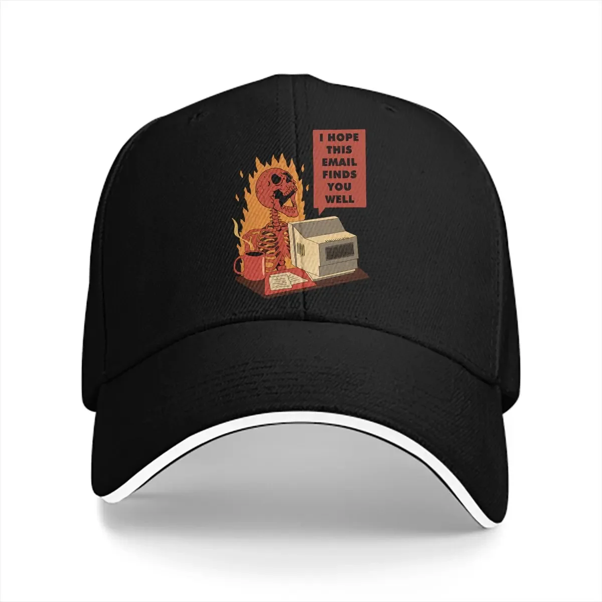 Meme Multicolor Hat Peaked Men's Cap I Hope This Email Finds You Well Personalized Visor Protection Hats