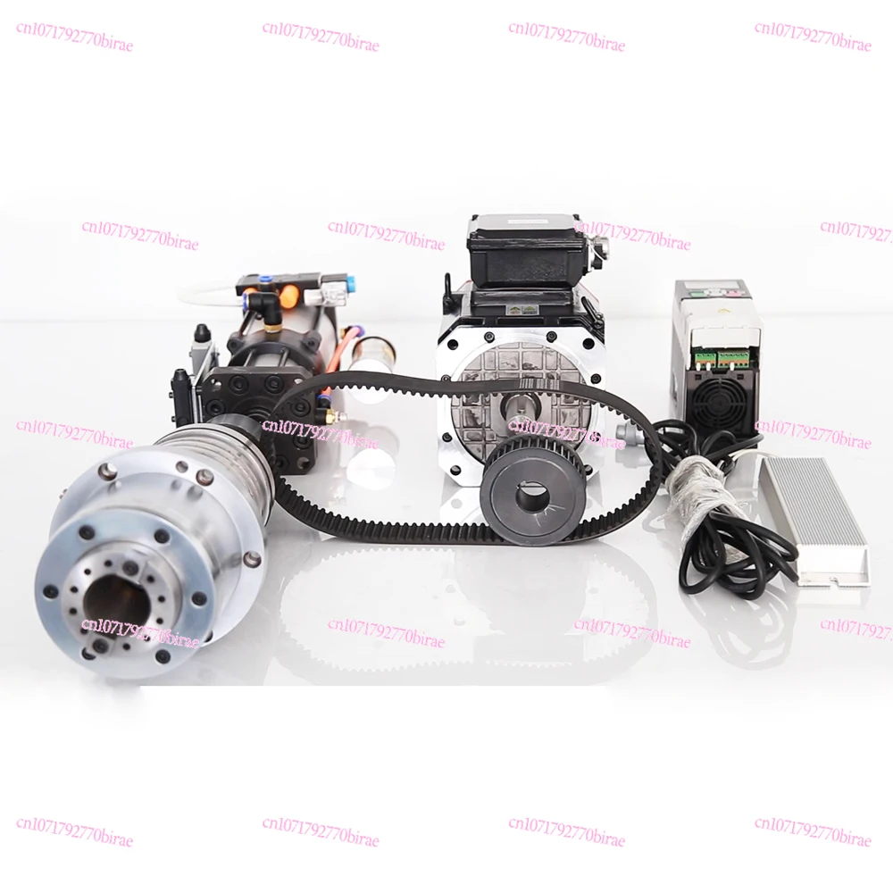 BT40 120mm 6000rpm Belt Driving Spindle Center Hole Coolant Through Spindle Outer Water Channel