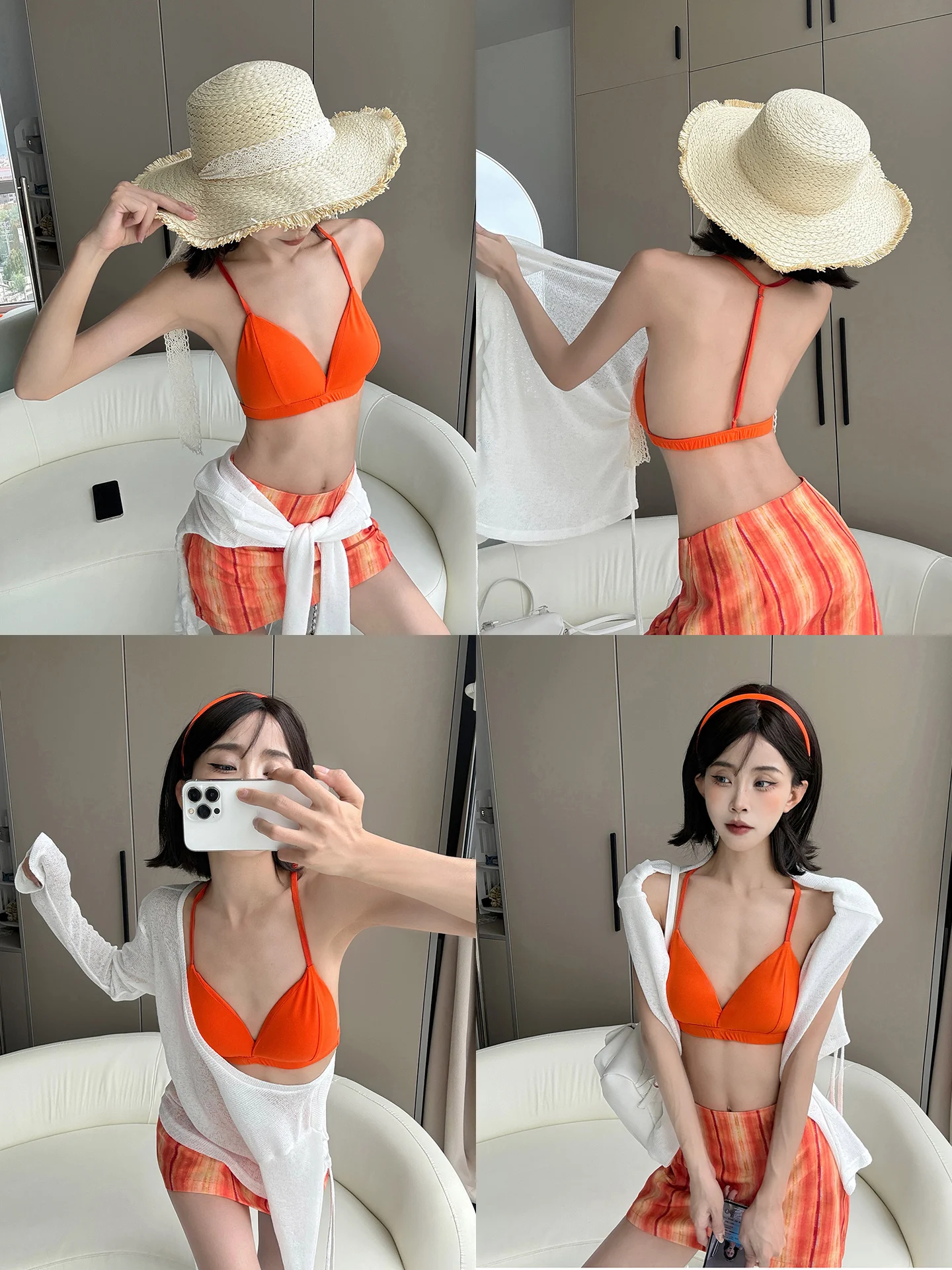Wireless Neck Hanging Women's Underwear Small Chest Gathered Seamless Beautiful Back 2026 Hot Selling Top Model Cotton Village