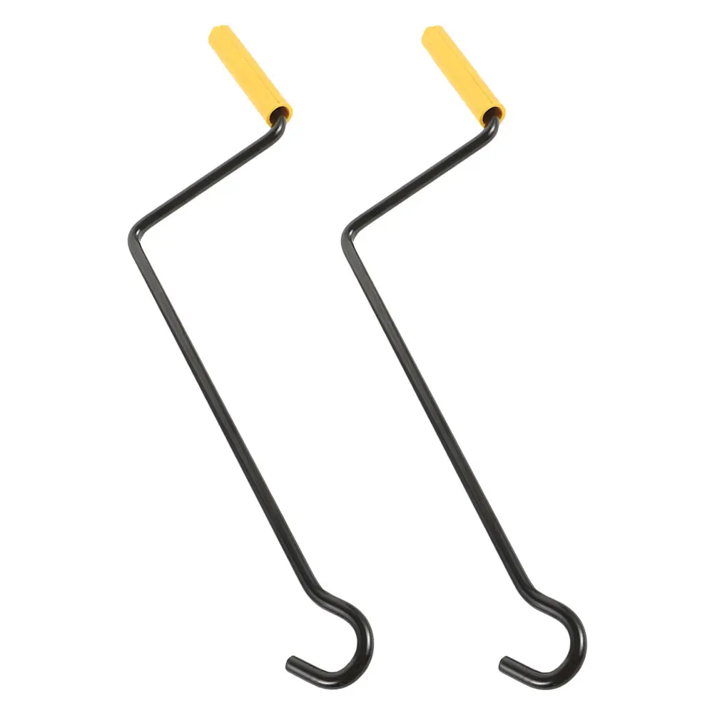 2pcs Jack Handle Durable Steel Ergonomic Compatible Tire Lifting Car Accessories Portable Storage Hand Tool Engine Parts