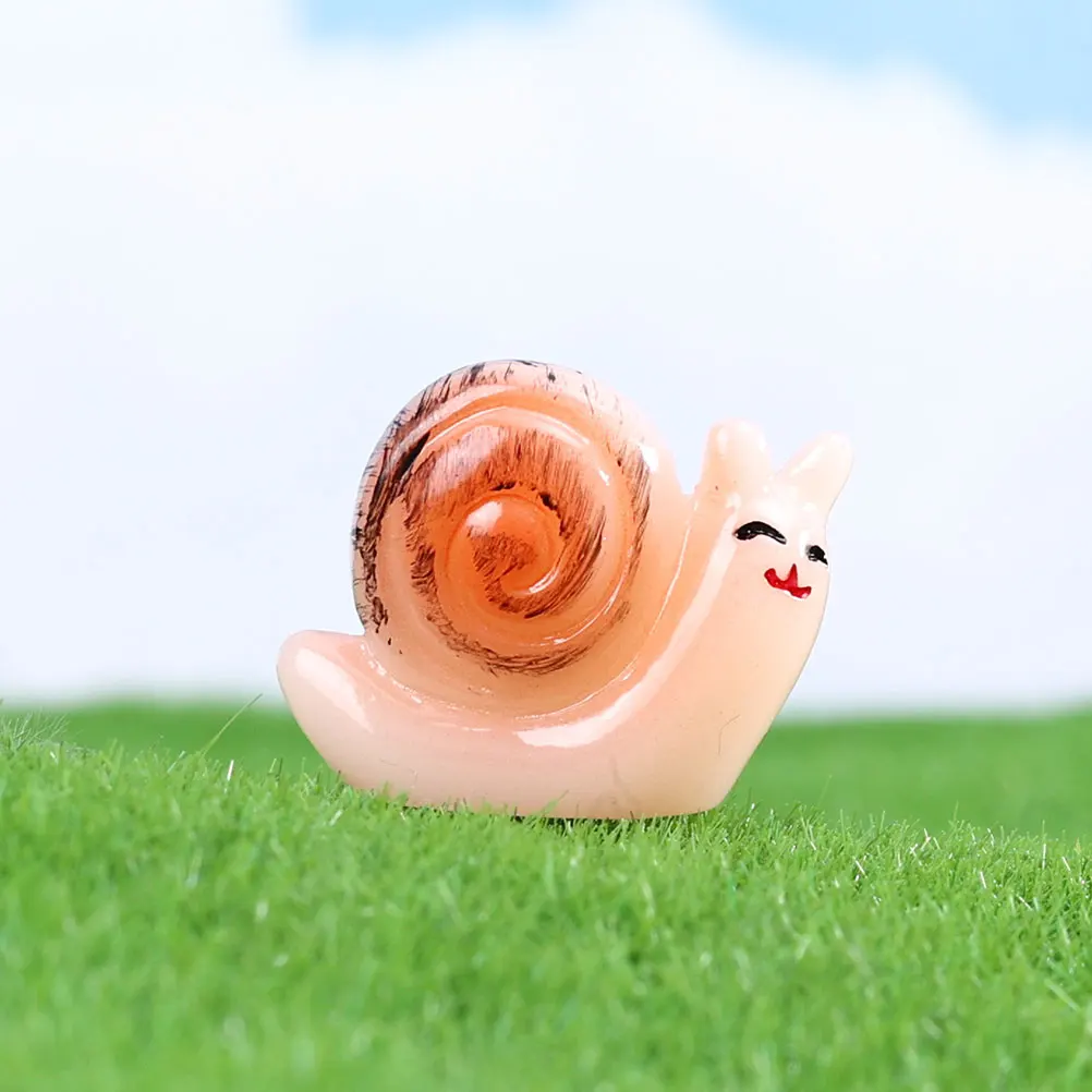 

10Pcs Resin Accessories Delicate Snail Figure Creative Modeling Garden Statue for Outdoor Indoor Decorative Accents