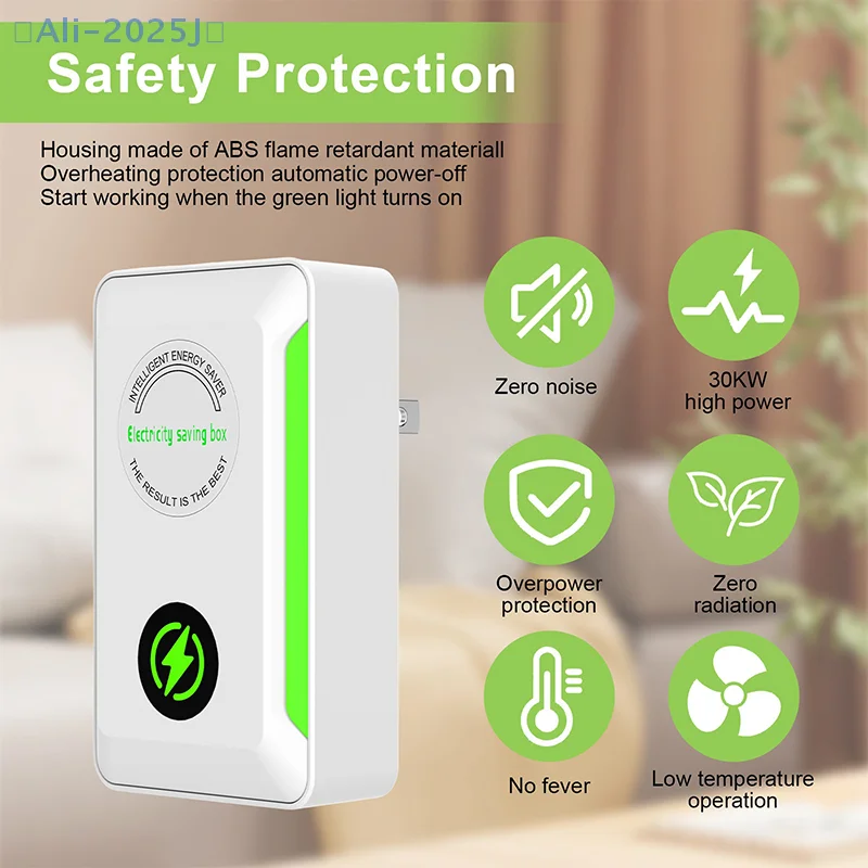 Portable Electricity Saving Box Electric Energy Saver Smart Power Saver US/EU Plug Socket Adapter For Cost Reducing Office Home