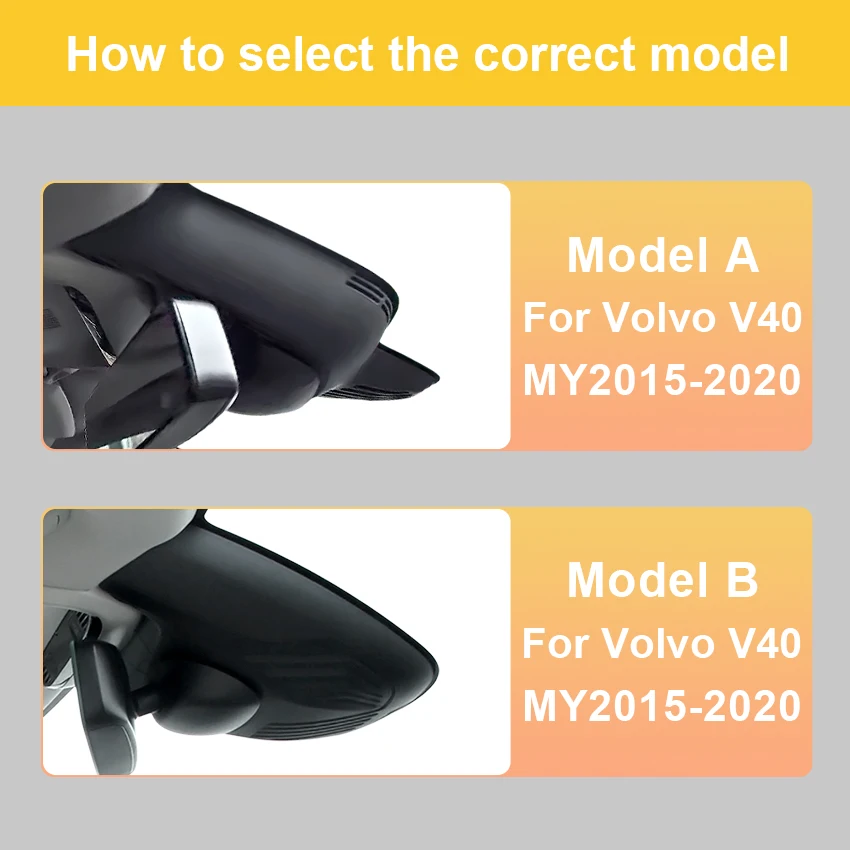 Dash Cam For Volvo V40 2015 2016 2017 2018 2019 2020,Plug and Play Car DVR 4K 2160P Dashcam For Car Camera Video Recorder