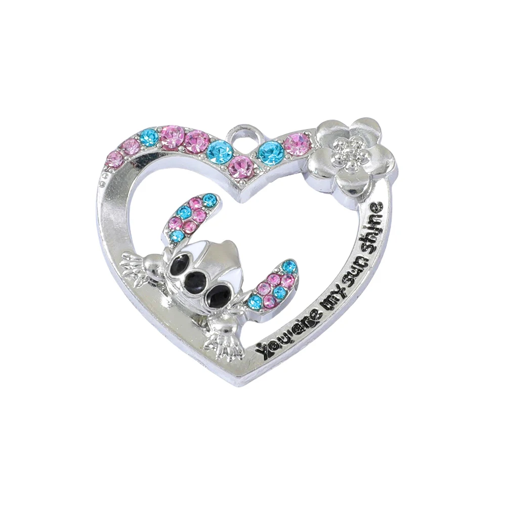 

Набор милых подвесок-шармов «Стич» для самостоятельного изготовления украшений: колье, серег, браслетов. Модные материалы для рукоделия.