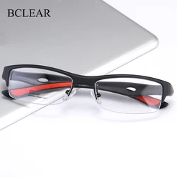 BCLEAR Fashion Spectacle Frame Colorful Men Eyeglass Distinctive Design Brand Comfortable TR90 Half Frame Square Sports Eyewear