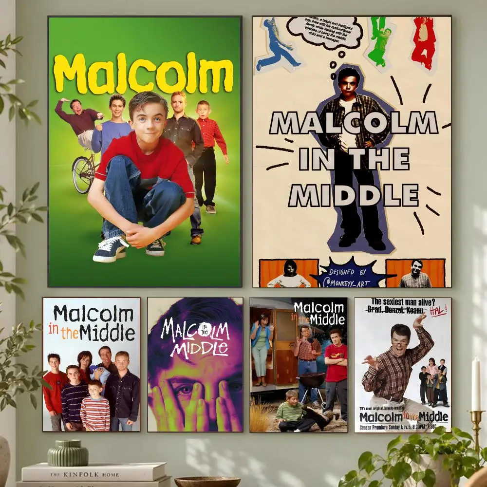 Quirky Relatable TV Series M-Malcolm In The Middle Poster Wall Art Mural Print for Home Accent, Unframed Decorative Piece