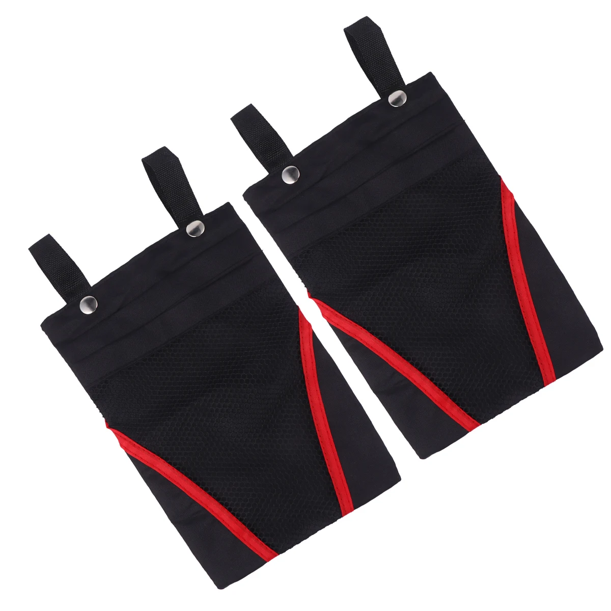 

2pcs Bicycle Basket Hanging Bag For Car Scooter Electromobile Multi-Pockets Storage Pouch Snap Closure Reusable Front Frame