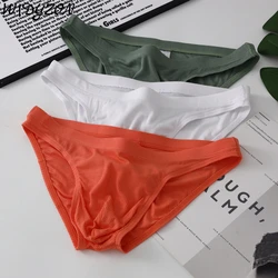 Men Solid Briefs Underwear Men Sexy Breathable Underpants Cuecas Calzoncillos U Pouch Low Waist Mens Bikini Lingerie Panties