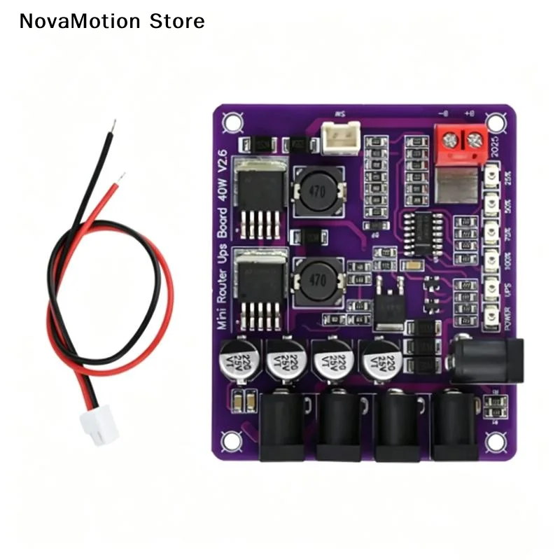 [NM]1 PCS 40W Battery Charging Board 4-Port Mini Router UPS Board 12.6V Power Module USB/DC Port Power Module[NM]