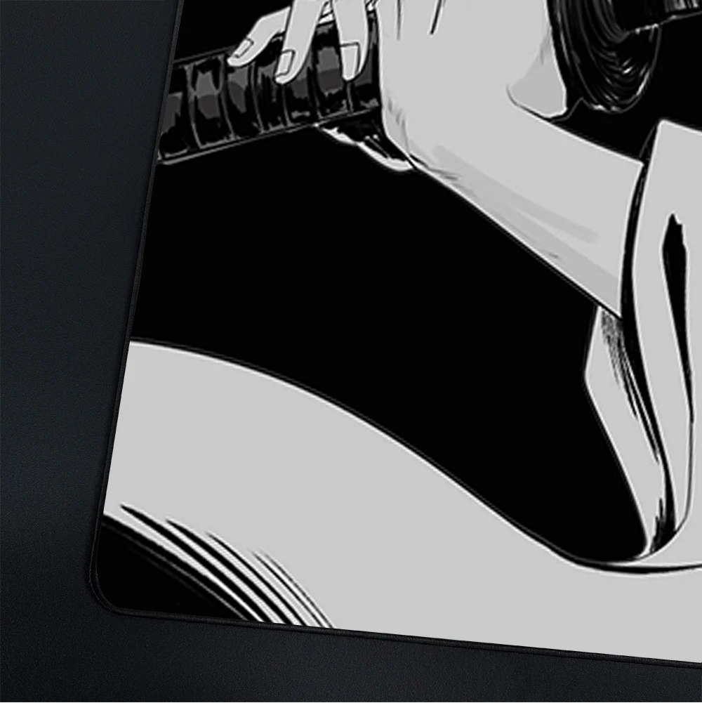 Female Samurai E-Sports Mouse Pad Game Professional Ultrafine Surface Balance FPS Gamer Mousepad Waterproof Mouse Mat 45*40cm