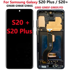 NEW OLED G985F LCD For Samsung  S20 Plus LCD With Frame S20 + G985 G985F/DS SM- S20 Plus G986 G086B Display Touch Screen