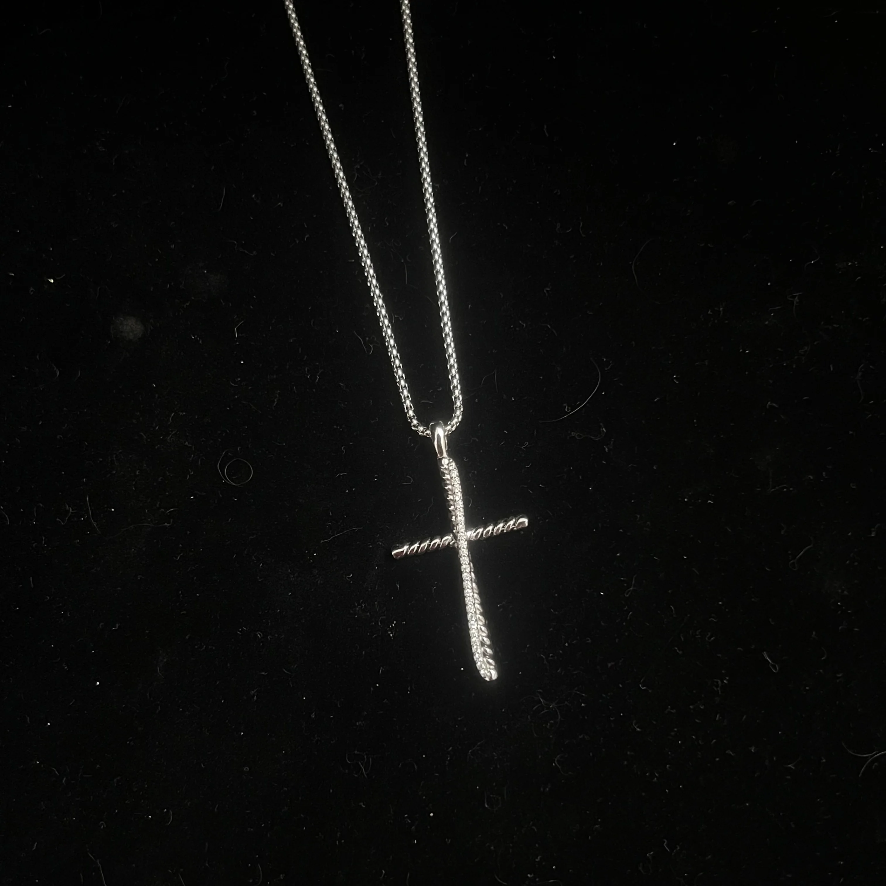 S925 فضة 2025 جديد الصليب قلادة ، للجنسين المألوف العصرية الكلاسيكية شخصية الرجعية الفاخرة مجوهرات حفلة هدية #2