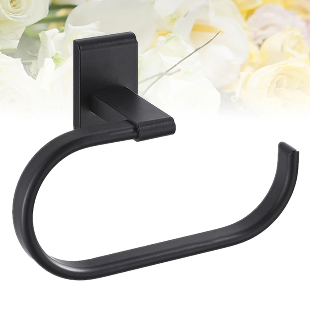 

1 pc Aluminum Alloy Wall Mounted Towel Holderdurable Easy Installation Bathroom Accessory Towel Rack For Home Hotel School
