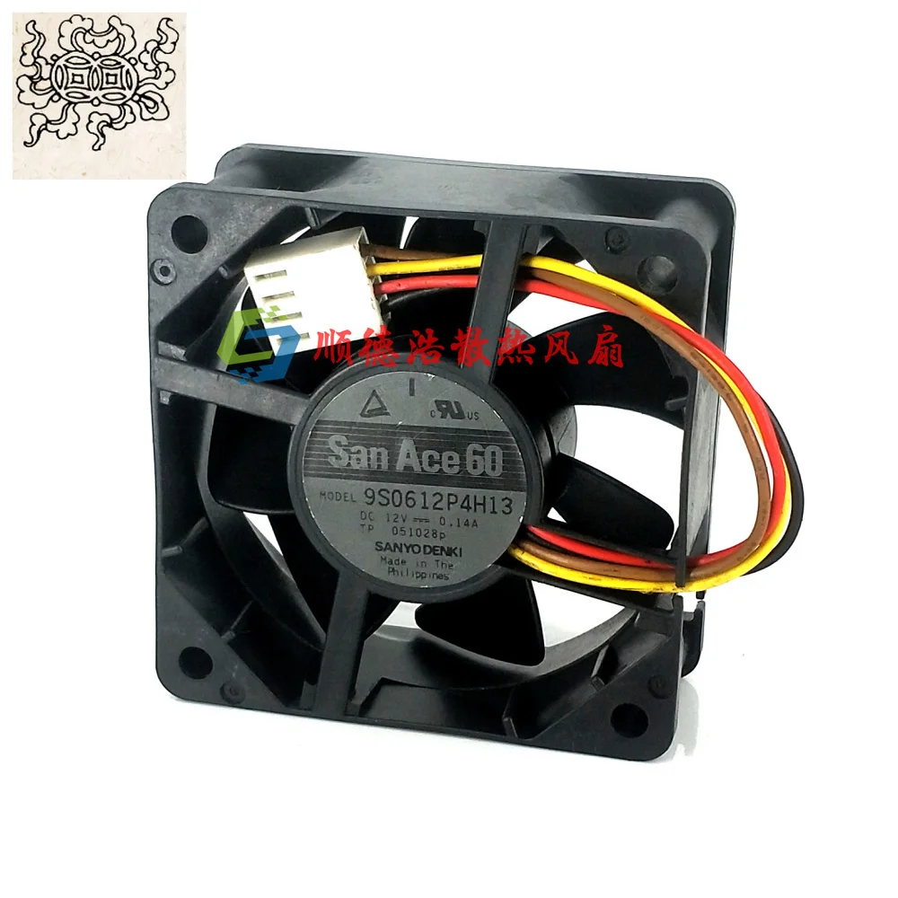 

Ltsf For SANYO DENKI 9S0612P4H13 DC 12V 0.14A 60x60x25mm 4-Wire Server Cooling Fan