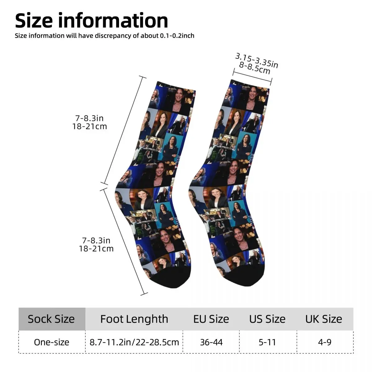 Unisex Men Socks Kamala Harris Stockings Autumn Funny Comfortable Socks Design Climbing Anti Bacterial Socks