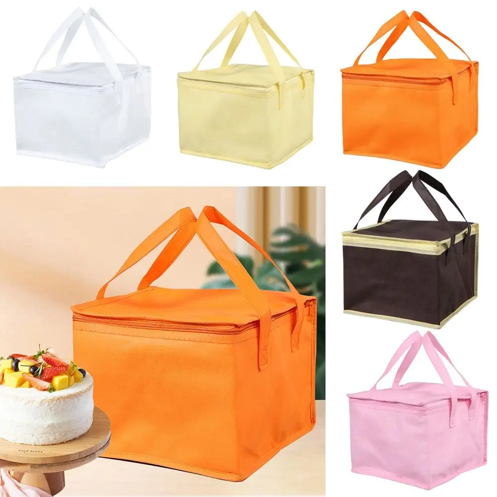 New Portable Insulated Thermal Cooler Bag Tin Foil Solid Color Drink Storage Zip Chilled Bags Outdoor Camping Picnic