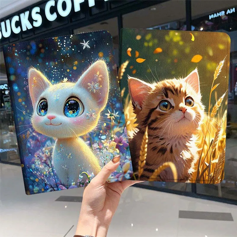

Luminous Cat Cute Cartoon Gift For Samsung Galaxy Tab A7 A A8 A9 A11 S6 S11 10.1 10.4 10.5 Inch Lite PLus Soft Tablet Case