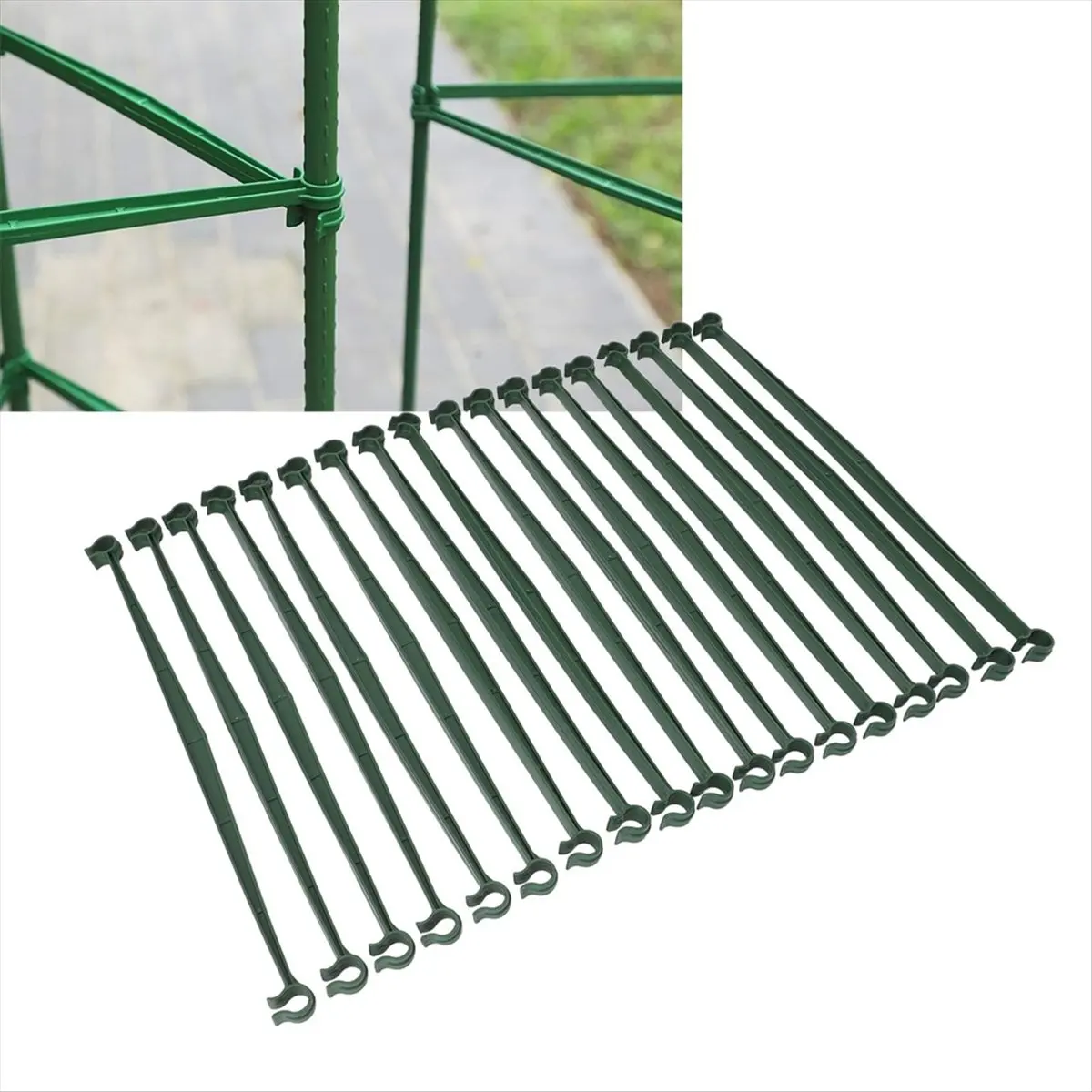 (ABAB) 36PCS Stake Arms for Tomato Cage 11.8 Inch Plastic Expandable Plant Supports Trellis Connectors for Climbing Plants