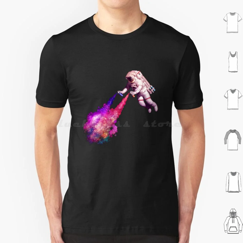 The Astronaut Artist T Shirt Men Women Kids 6xl Galaxy Astronaut Meme Space Suit Stars Spray Graffiti Nebula Milky Way Cloud