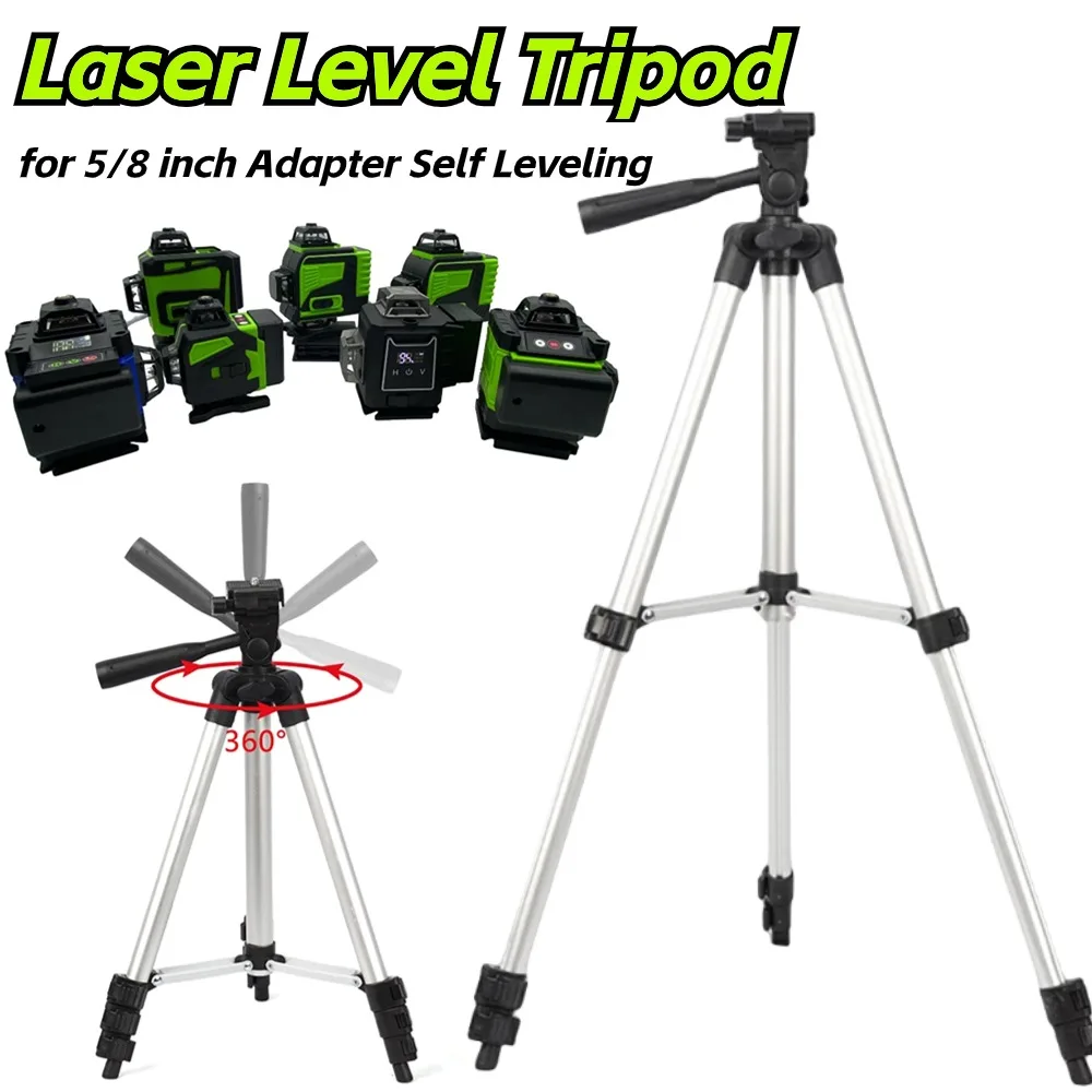 Laser Level Tripod Adjustable Height Tripod Bracket Tripod Stand Bracket Laser Level Tripod Adapter Leveling with Bubble-level