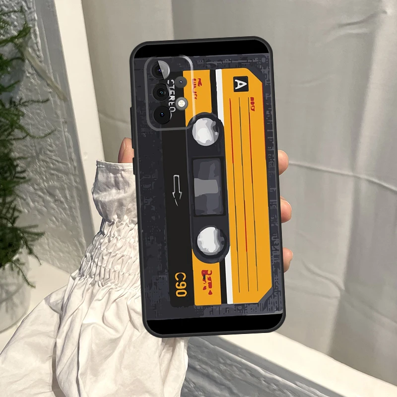 Custodia con nastro VHS retrò per Samsung Galaxy A16 A36 A56 A06 A13 A53 A33 A23 A55 A35 A17 A54 A34 A14 A52 A32 A15