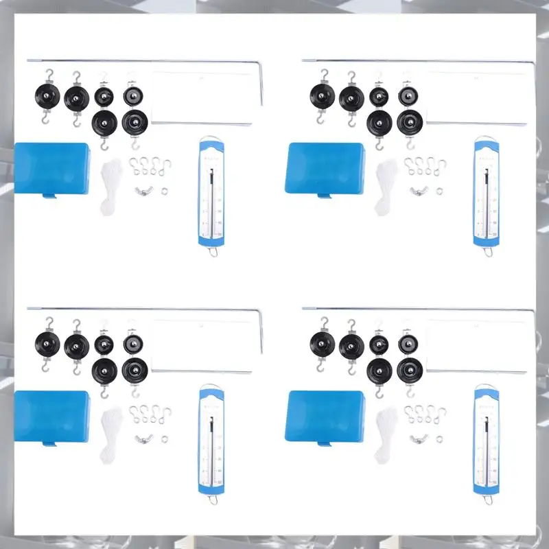 Hot Selling-4X Spring Dynamometer Balance Physics Experiments Spring Balance Bar Hook Code Mechanics Of Machinery Pulley Block S