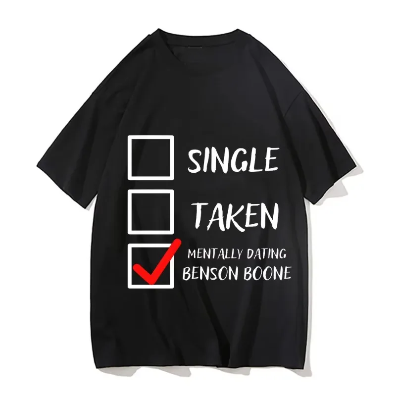 Single Taken Benson Boone T-shirt Hip Hop Manga/Comic Tshirt 100% Cotton Short Sleeve Casual Tee-shirt Print Men/Women T Shirt