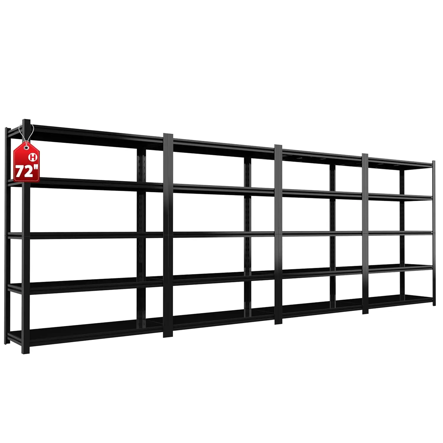 

4PCS 35.4” W Metal Garage Shelving Units, 5 Tier Heavy Duty Storage Shelves, 2500lbs Adjustable Garage Shelf Rack,, Customized