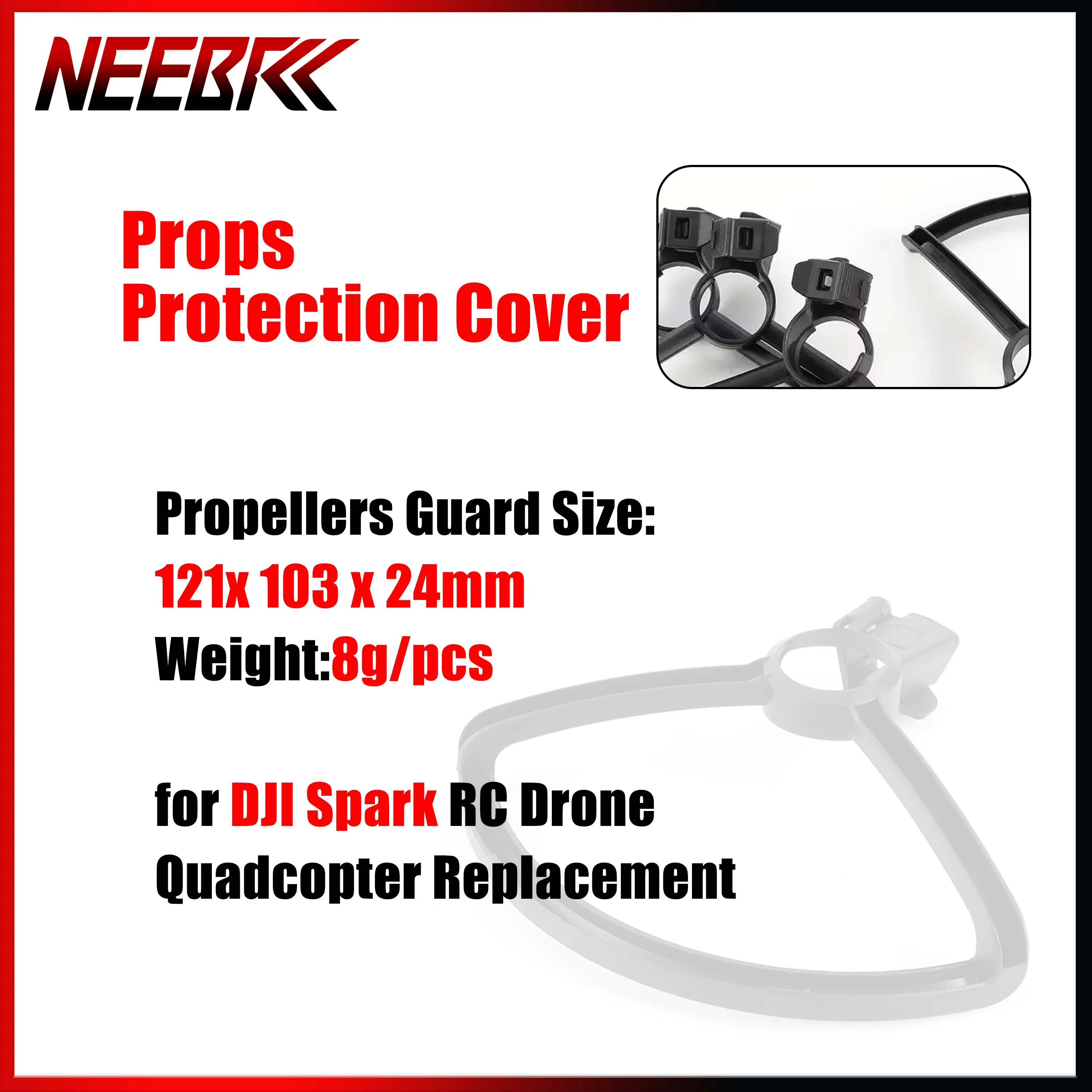 

4pcs Propellers Protective Guard Protector Blade Props Protection Cover for DJI Spark RC Drone Quadcopter Replacement Part Toy