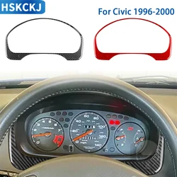 Dla Hondy Civic 1996 1997 1998 1999 2000 Akcesoria samochodowe Prędkościomierz z włókna węglowego Rama deski rozdzielczej Naklejka Modyfikacja wnętrza