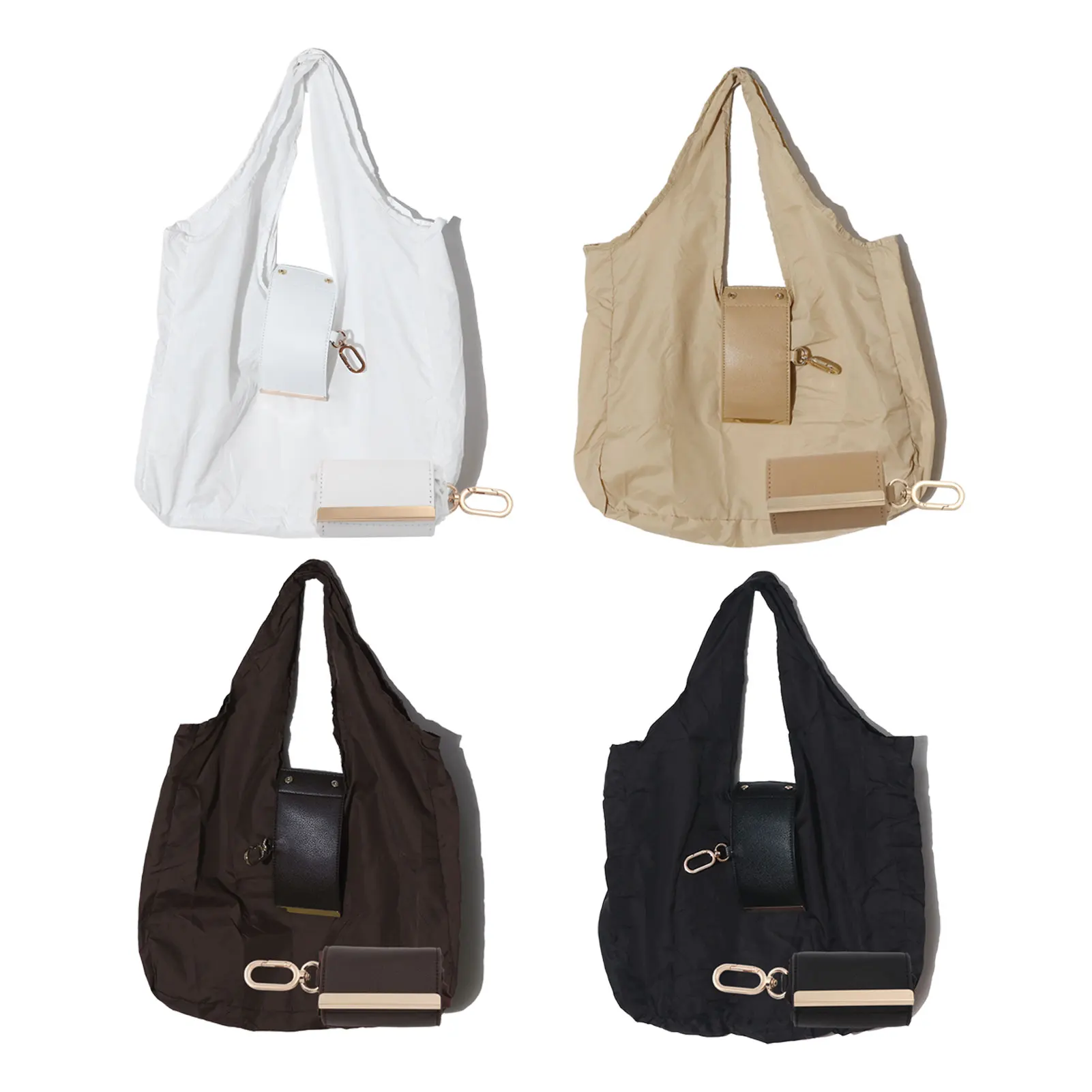Women's Large Summer Casual Tote Bag High-Capacity Commuter Shoulder Bag Storage Cloth Bag Shopping Tote With Keyring Attachment